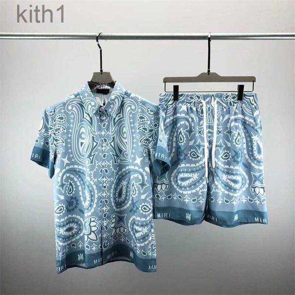 Camicie da uomo con stampa tigre a fiori Camicie casual abbottonate a maniche corte Camicia hawaiana Abiti da spiaggia estivi Abito firmato M-3xl Qw31 J648