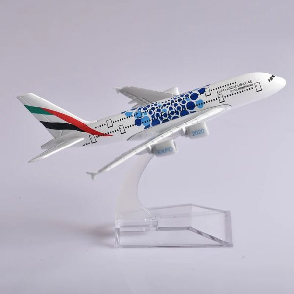 JASON TUTU Modelli di aerei Expo Emirates A380 Metallo pressofuso Modello di aereo 1400 Scala Boeing Modello di aereo Drop 240201