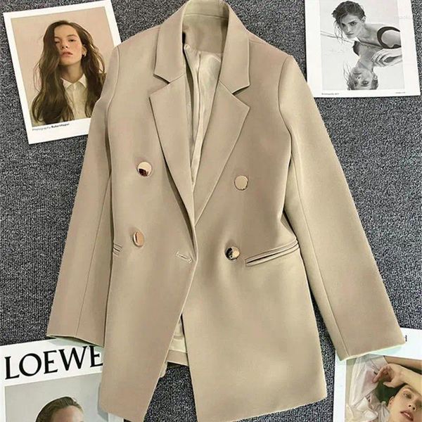 Ternos femininos cores doces casual terno casaco blazer 2024 primavera outono jaqueta topos feminino coreano solto outerwear casaco feminino