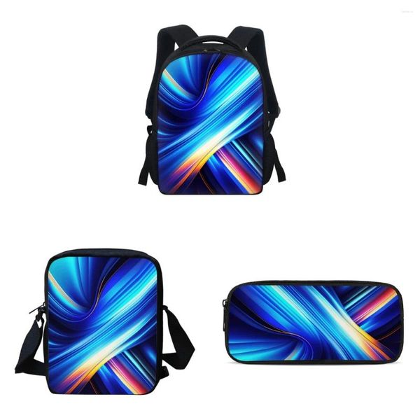 Schultaschen-Taschen-Set für Mädchen, niedriger Preis, modisch, trendig, cool, Jungen-Teenager-Rucksack, Kinder, 3-teiliges Set, Mittagessen