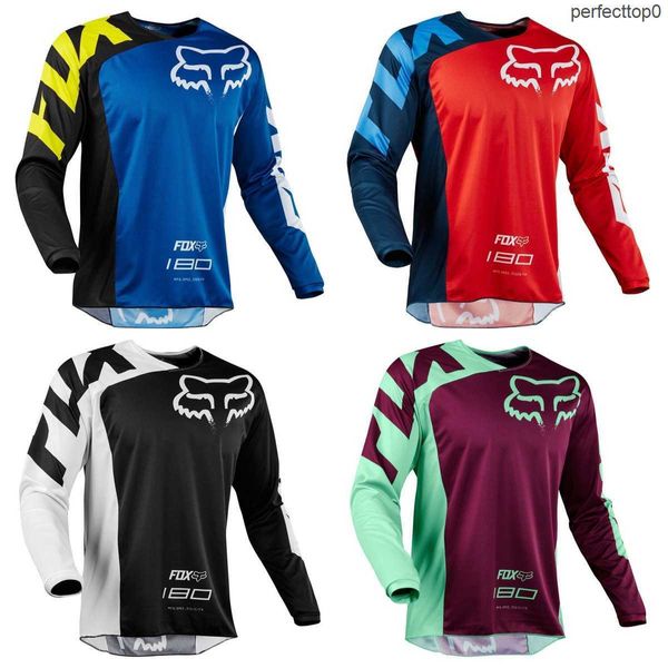 Herren T-Shirts Foxx Head Speed Subduing Off Road Motorradbekleidung Reitbekleidung Mesh Lange Ärmel Schnelltrocknend Atmungsaktiv Schnelltrocknend Wärmeübertragungsdruck