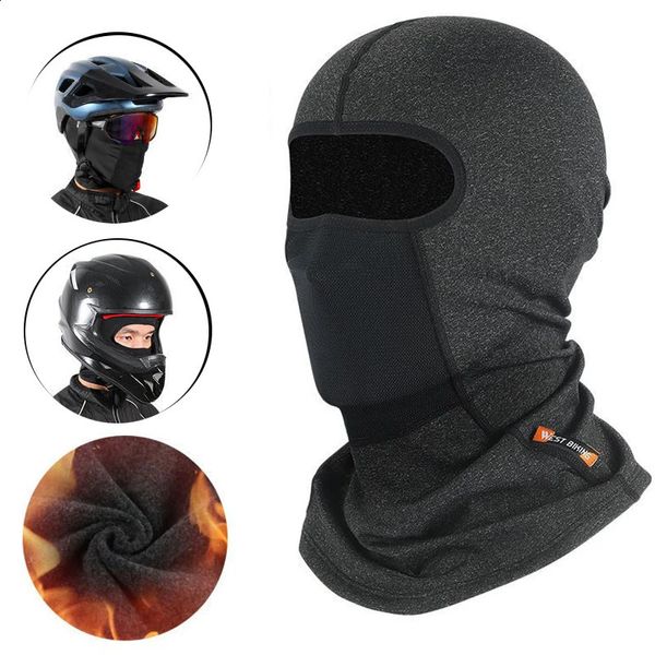 Inverno balaclava ciclismo máscara facial moto motocicleta capacete completo para homens mulheres esportes à prova de poeira cachecol chapelaria 240119