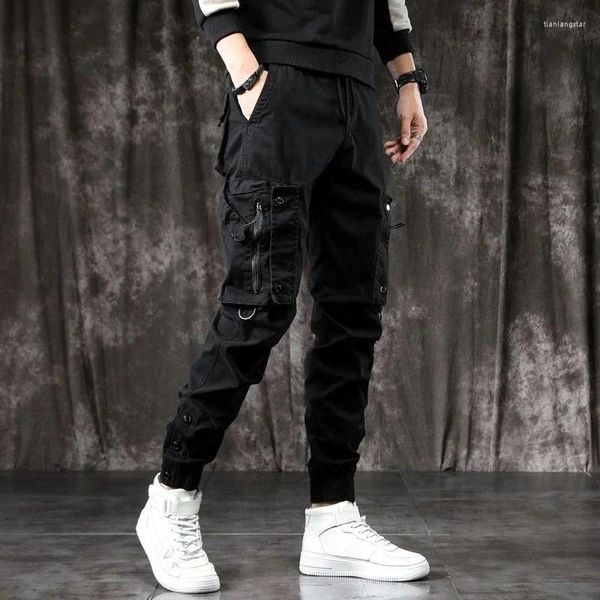 Herren Jeans Männliche Cowboyhose Ästhetische Cargo Für Männer Schwarze Hose Motorrad Denim Hohe Qualität Goth Im 2024 Trend Stilvolle Kpop