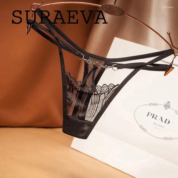 Mutandine da donna Scava fuori Perizoma in pizzo Prospettiva da donna Lingerie da donna Senza cuciture Tanga da donna Circolare Perizoma con diamanti T-Back