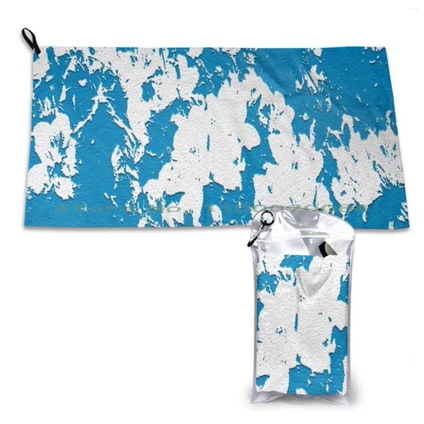 Asciugamano floreale astratto MaTexture Quick Dry palestra sport bagno portatile ornamentale motivo pavone natura animale blu verde Bink