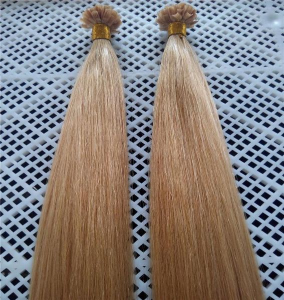 100g 1g s Indiano remy Prego U ponta extensões de cabelo 20quot 22quot 24quot24quot Pré ligado U Ponta Extensões de Cabelo3149431