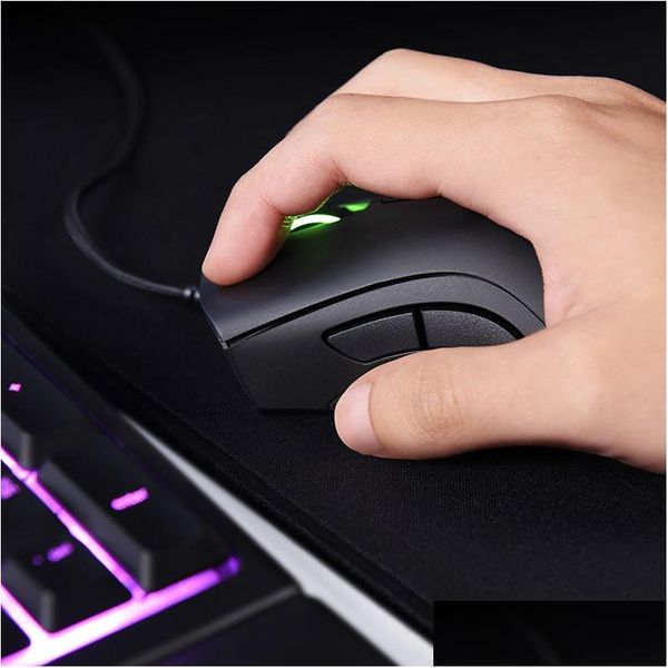 Ratos Razer Deathadder Chroma USB Wired Optical Computer Gaming Mouse 6400DPI Sensor Drop Delivery Dhbx0