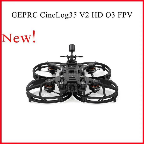 Drones 2023 GEPRC CineLog35 V2 HD O3 6S com unidade de ar VTX / Câmera 3,5 polegadas FPV Drone PNPTBS Nano RX ELRS 2.4G Receptor F722-45 AIO YQ240217