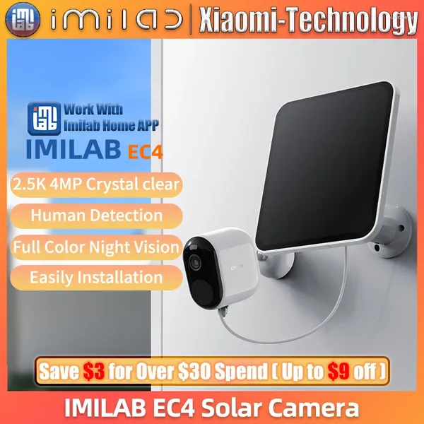 Telecamera solare Faretto esterno Kit sistema di videosorveglianza batteria 4MP HD IP Wireless WiFi Smart Home Security CCTV