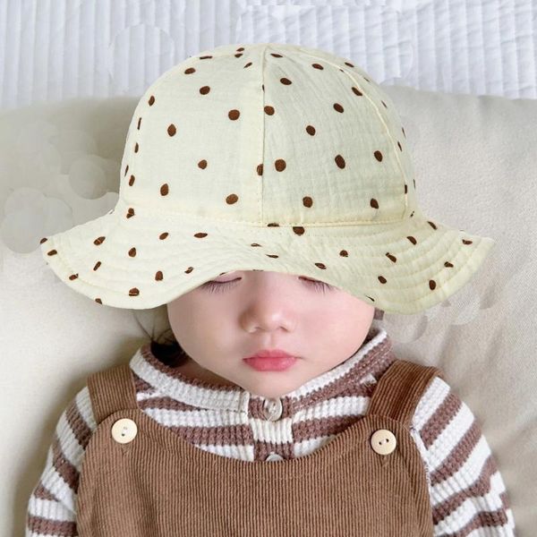 Berets Sommer Baby Hut Niedlich Gedruckt Musselin Eimer Für Mädchen Junge Outdoor Strand Säugling Visier Kleinkind Artikel Zubehör 3-12 monate