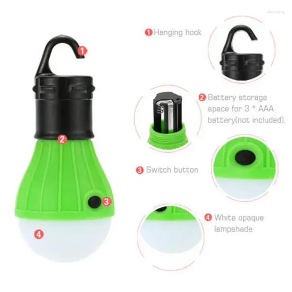 Lanterne portatili Luce per tenda da campeggio all'aperto Luci a batteria a LED Lampadina lanterna di emergenza impermeabile