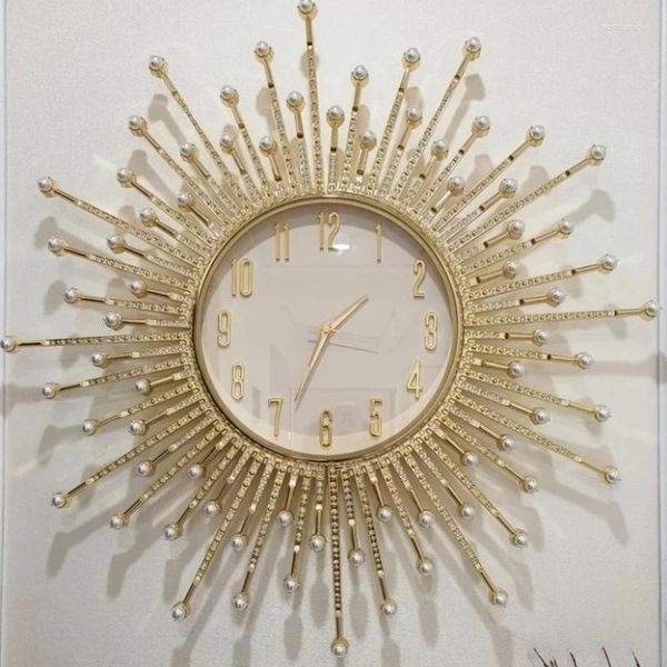 Настенные часы, роскошные часы, украшение для гостиной, кристалл, современный дизайн, домашний декор, золотые бриллиантовые цифровые часы Rejol De Pared