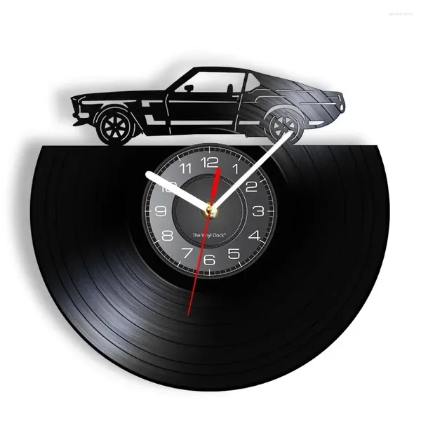 Orologi da parete Auto classiche retrò Art Record LP Orologio Trasporti Automobile Movimento silenzioso Decorazione caverna uomo