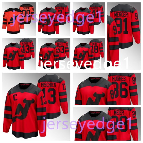 86 Jack Hughes Devils 2024 Stadyum Serisi Nico Hischier Luke Jesper Bratt Tyler Toffoli Dougie Hamilton Timo Meier Nathan Bastian Dawson Mercer Hokey Jersey