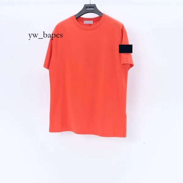 Designer Stones Island Camicia Estate Uomo e Donna Traspirante Manica Corta Allentata Stampa Lettera Valentine Street Fashion Stones Island Campus T-shirt in cotone 1477