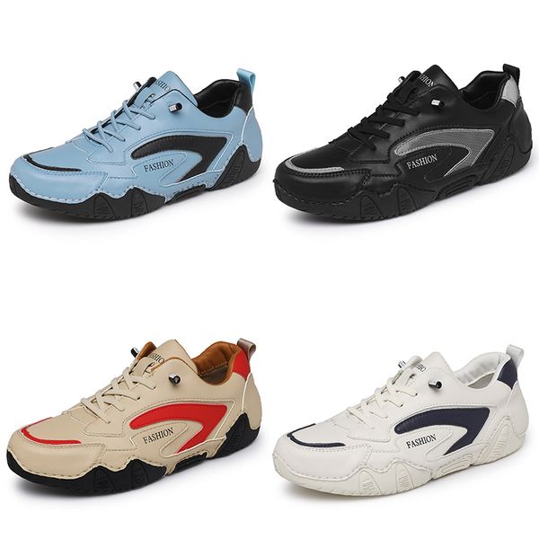 Scarpe casual designer uomini in pelle opaca uomo nero marrone bianco blu allenatori da uomo traspirante sneaker sport