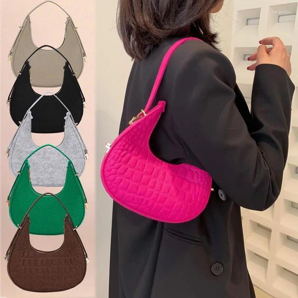 Alışveriş çantaları moda kadın çanta düz renk retro rahat koltuk altı omuz çantası kadın timsah cilt dokusu lüks tasarımcı crossbody