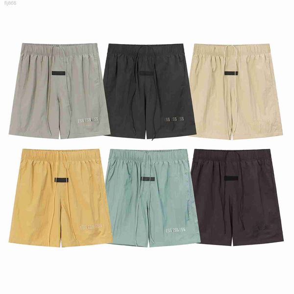 Pantaloncini da uomo Essientials Pantaloncini da uomo per uomo Pantaloncini corti da uomo rilassati allentati lettera lunghezza al ginocchio Ess uomo moda estiva con coulisse p X3FK