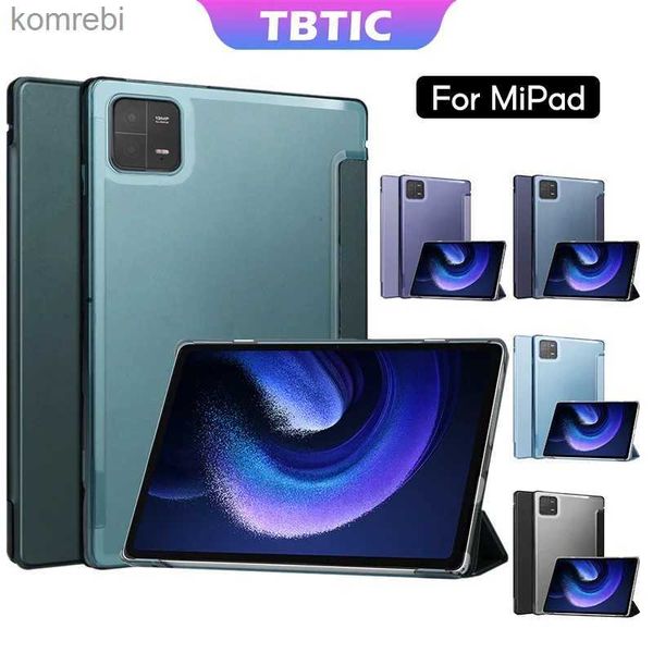 Tablet PC Kılıfları Çantalar TBTIC MI PAD 6 için Tablet Kılıfı 6 PRO Destek Şarjı Otomatik Uyandırma Kapak Tablet Aksesuarları Koruyucu Shelll240217