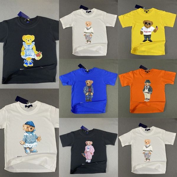 Çocuk Tshirts Erkek Kızlar Polos Giyim Kısa Kollu Tasarımcı T-Shirts Çocuk Yaz Gömlekleri Marka Toddler Gençlik Polo Erkek Kız Günlük Tees C2TA#