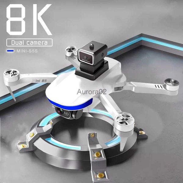 Drohnen Neueste S5S Mini Drohne 4K Profesional 8K HD Dual Kamera Hindernisvermeidung Luftaufnahmen Bürstenlose faltbare Quadcopter Spielzeug YQ240217