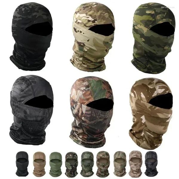 Bandanas camuflagem militar tático balaclava máscara facial completa exército cs guerra caça multicam chapéu motocicleta ciclismo pescoço cachecóis