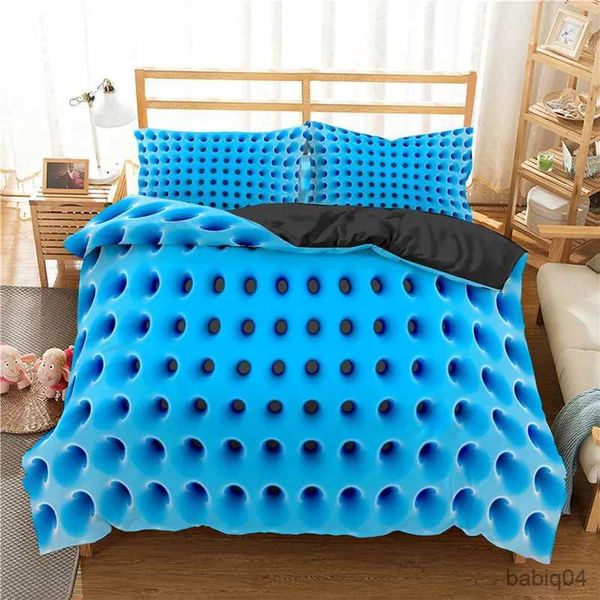 Set di biancheria da letto Copertura del piumino 3D Honeycomb Abstract Set di biancheria da letto geometrica Coperchio consolatore in microfibra con casi King for Kids Adults Decor