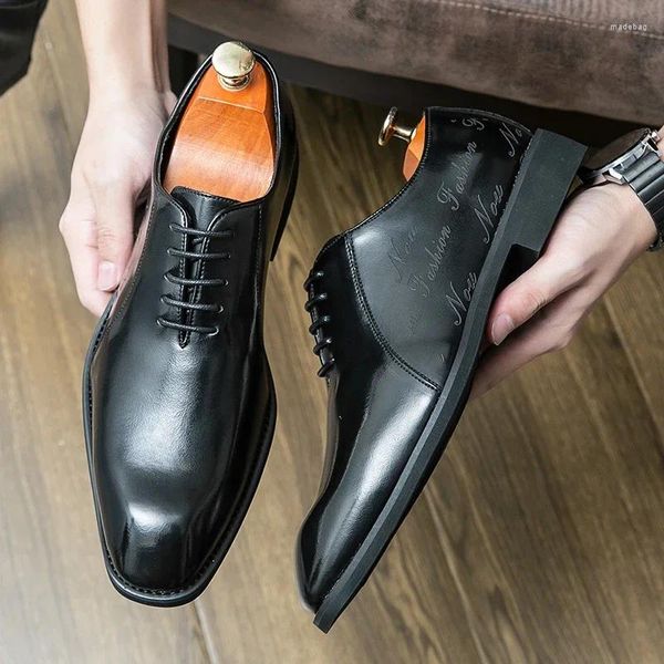 Anzugschuhe Herren Derby Leder Spitz Hochwertige Herren Büro Business Schwarz Braun Größe 38-46