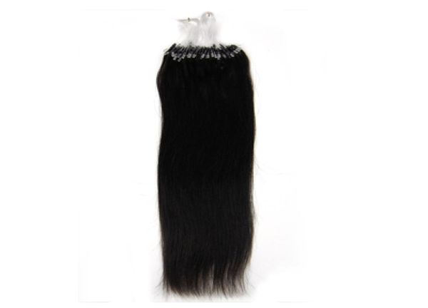 capelli indiani remy 18quot22quot 1g/s 100gset 1B off nero LoopMicro Ring Extension per capelli100 capelli umani brasiliani Remy Exte7435362