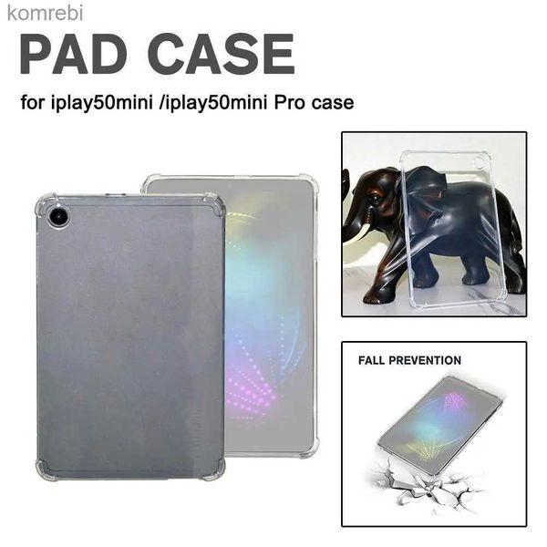 Capas para tablet PC Bolsas para ALLDOCUBE IPlay 50 Mini/Pro Tablet Capa de suporte de silicone à prova de choque com filme temperado Capa protetora macia para segurançaL240217