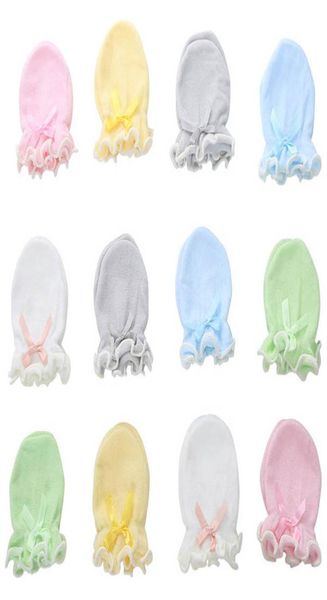 Novas luvas de algodão para bebês recém-nascidos luvas bowknot princesa luvas infantis luvas para bebês recém-nascidos pares de luvas de arranhões 01Y B23783343