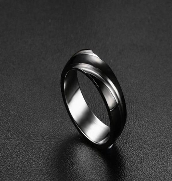 Ringe aus Titanstahl für Herren, modisch, männlich, Ehering, Schmuck, Geschenk, einzigartig, gestreift, Allianz-Zubehör, 88669651352607