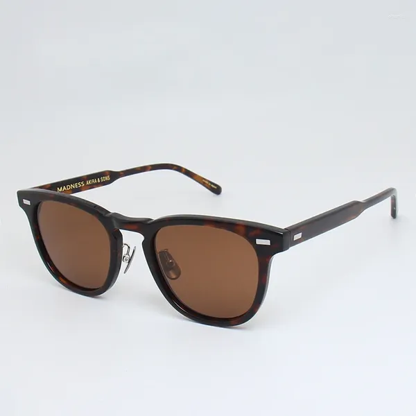 Óculos de sol rua moda tartaruga homens tons clássico retro oval óculos de sol masculino ins estilo acetato solar