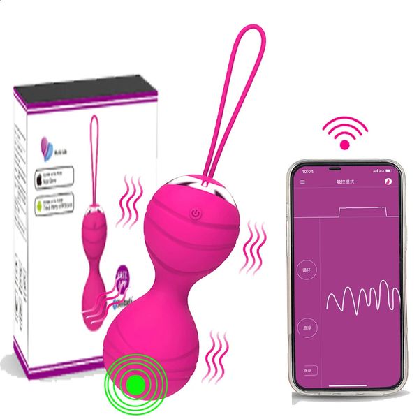 Bluetooth APP Controllo senza fili Kegal Palle vaginali Vibratore per Femal Vibrazione Uova d'amore Ben Wa Ball Giocattoli del sesso Coppie 240202