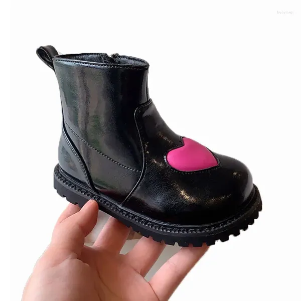 Stivali modello amore scarpe per bambini ragazza 2024 autunno/inverno dipinto piccolo bambino corto