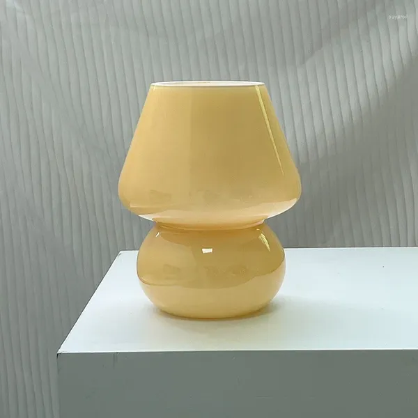 Lampade da tavolo Illuminazione in vetro a strisce antico retrò americano Illuminazione da comodino di lusso USB Camera da letto Atmosfera Piccola luce notturna