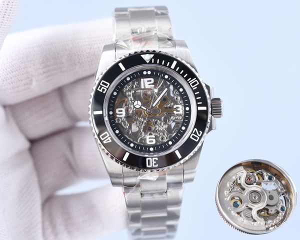 2024 nuovo orologio di marca Skeleton Water Ghost Watch Atmosfera nobile Presenta un movimento meccanico completamente automatico con cassa in acciaio inossidabile della linea 316