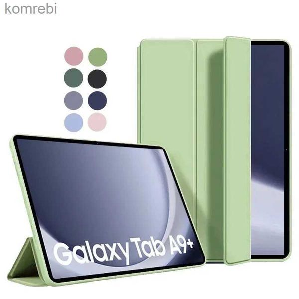 Tablet PC Hüllen Taschen für Samsung Galaxy Tab A9 Plus Hülle 11 Zoll Flip Stand Magnetische weiche TPU Rückseite für Galaxy Tab 9+ 2023 SM-X210 X216 Tablet CaseL240217