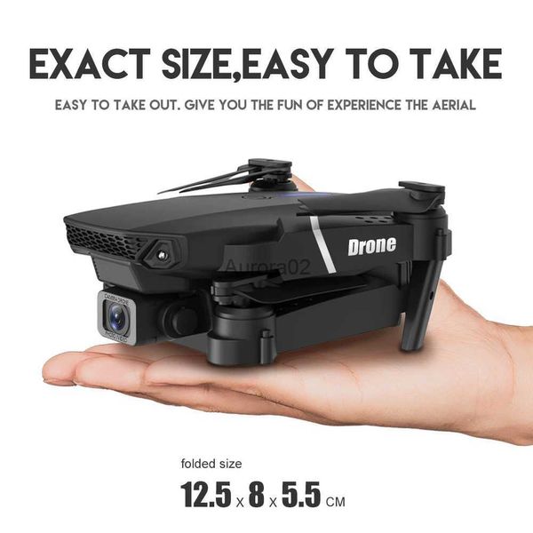 Drone 2.4G 1800mA Uzundalık Dayanıklı Kızılötesi Engel Kaçınma E525 Pro Hava Kamerası İnsansız RC 4K HD Çift Lens Drone YQ240217