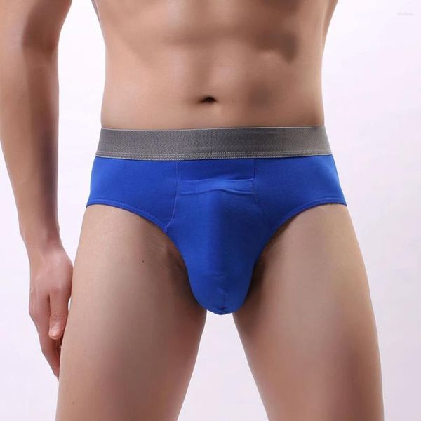 Cuecas masculinas respirável roupa interior cintura baixa cuecas de algodão elástico masculino sexy roupas internas desgaste masculino natação