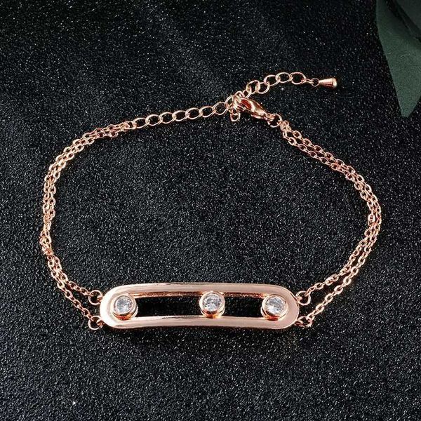 Catena Moda Uomo Corda Anello Bracciale Movimento Titanio Gioielli classici francesi Rimovibile Zircone Bracciale alla moda da donna Regalo di vendita caldo YQ231208