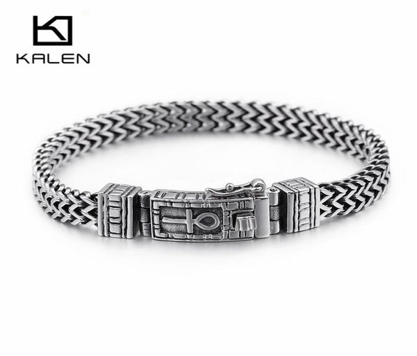 8 mm ägyptisches Ankh-Symbol des Lebens, Charm-Armbänder für Männer und Frauen, Edelstahl, silberfarbenes Netz-Verbindungskettenarmband, Schmuck 5488415