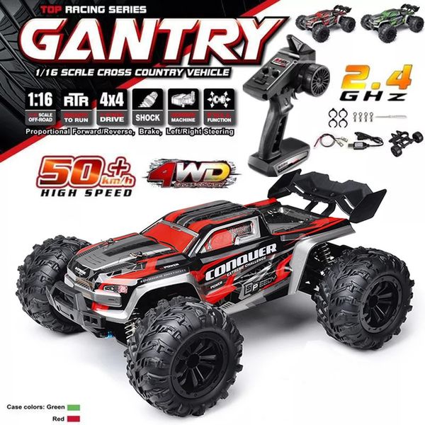 1/16 Scala Grandi RC 50 kmh Giocattoli ad alta velocità per ragazzi Auto telecomandata 24G 4WD Off Road Monster Truck 240127