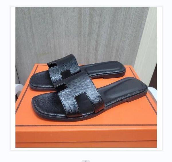 Moda terlik kadın sandaletler için kadın sandaletler Erkek gündelik loafers ayakkabı açık plaj slaytları düz dip toka unisex gerçek deri 999