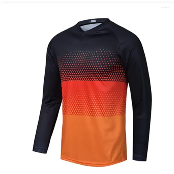 Jaquetas de corrida MTB DH Camisa de Manga Longa Masculina Motocicleta 2024 Jersey Motocross Ciclismo Off Road Dirt Bike Equitação