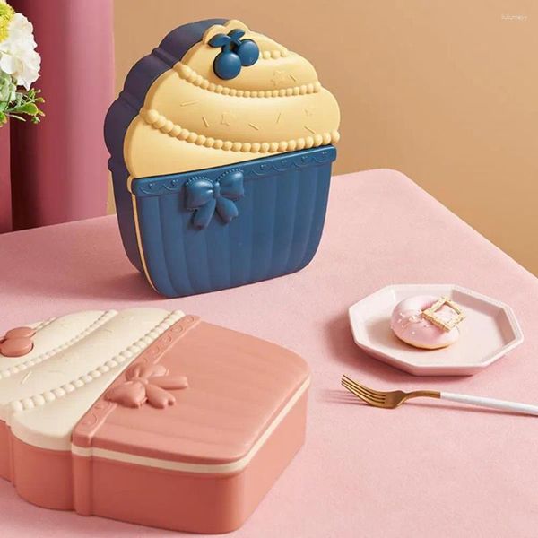 Piatti Contenitore antipolvere Simpatico contenitore per snack in plastica per cupcake 5 scomparti per il tè pomeridiano