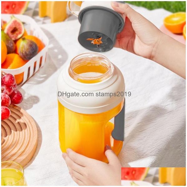 Utensili per frutta e verdura Frullatore portatile per spremiagrumi da 1,5 litri Frullato elettrico ricaricabile Miscelatori wireless Spremiagrumi Drop Deliv Dhrje