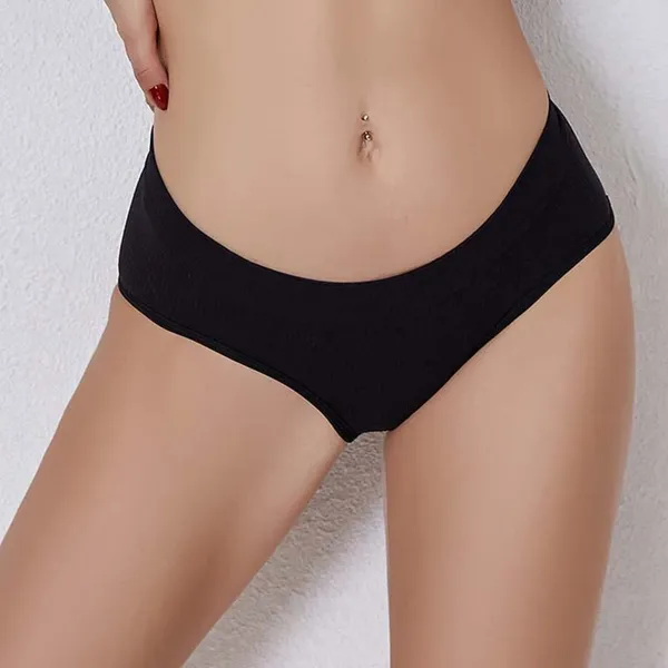 Calcinha feminina de algodão, conjunto de biquíni com nervuras da moda para mulheres, pacote com variedade de tanga