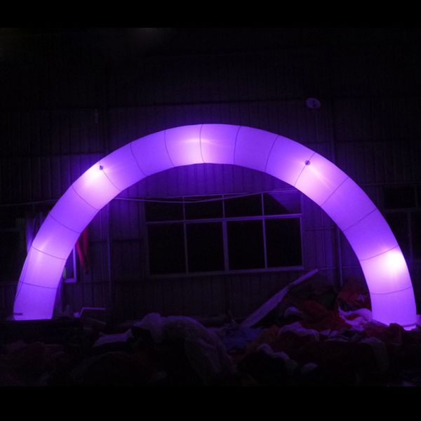 12mLx5mH (40x16,5 piedi) con ventilatore all'ingrosso Porta ad arco pubblicitario decorativo rotondo a LED gonfiabile per illuminazione ad arco per eventi di feste di nozze