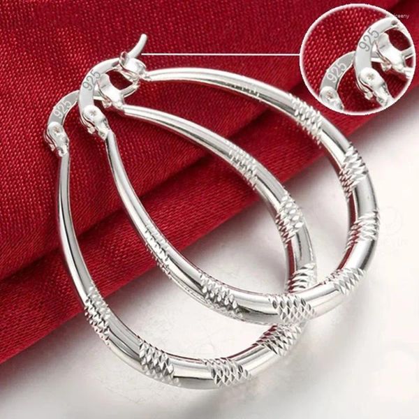 Серьги-кольца, модные оптовые продажи, красивые стерлингового серебра 925 пробы для женщин, классические очаровательные серьги, ювелирные изделия, милые женские свадебные вечерние